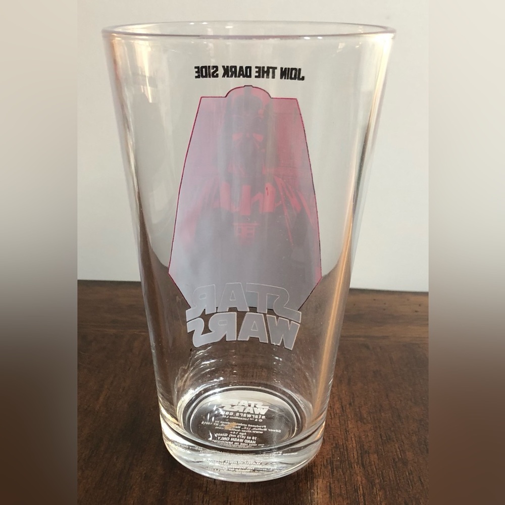 Star Wars Glassware Darth Vader Join The Dark Side graphics. 16oz - Picture 4 of 7